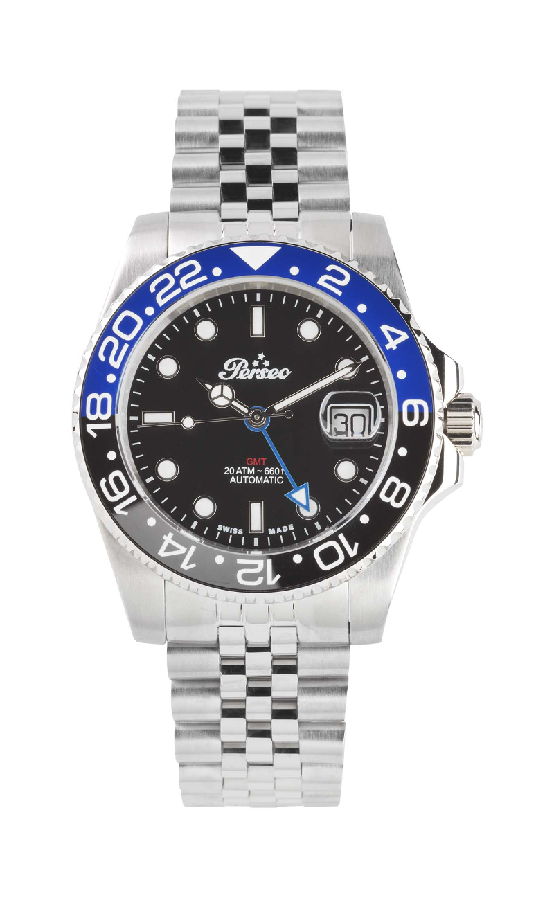 Ref. 2113 – Orologio Perseo sub GMT uomo blu / nero automatico