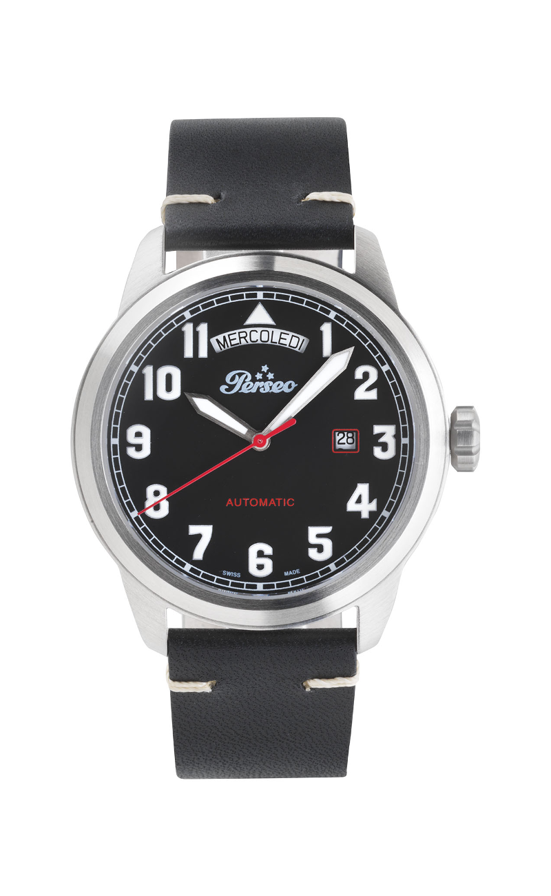 Ref. 6207DD.01 – Orologio Perseo Day-Date nero automatico uomo