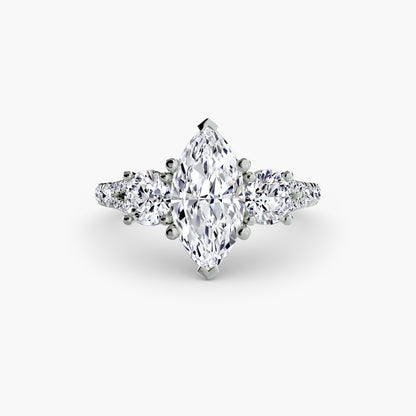 Three-Stone with Pavé Band 3