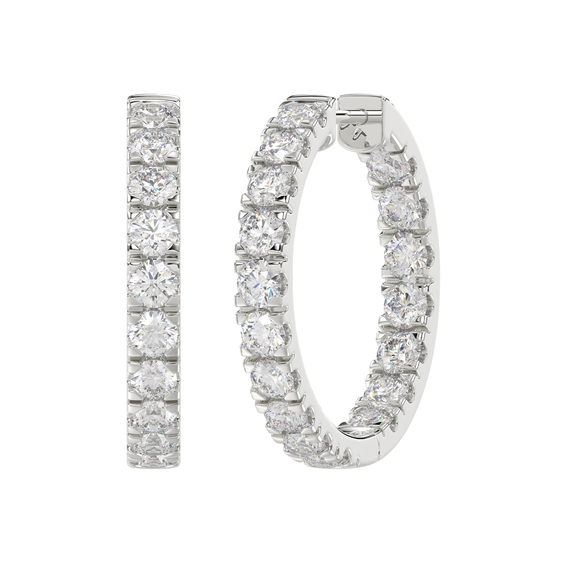 14K White Gold, angled view
