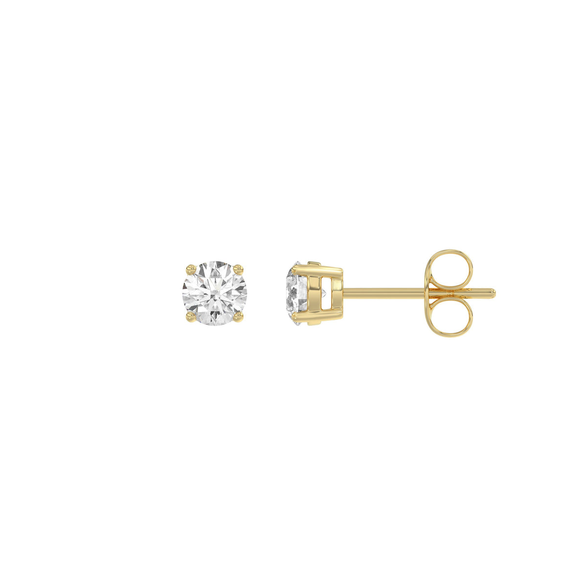 14K Yellow Gold, flat view