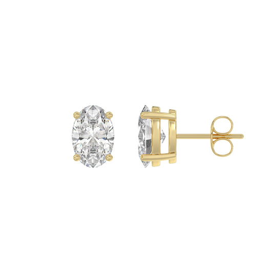 14K Yellow Gold, flat view