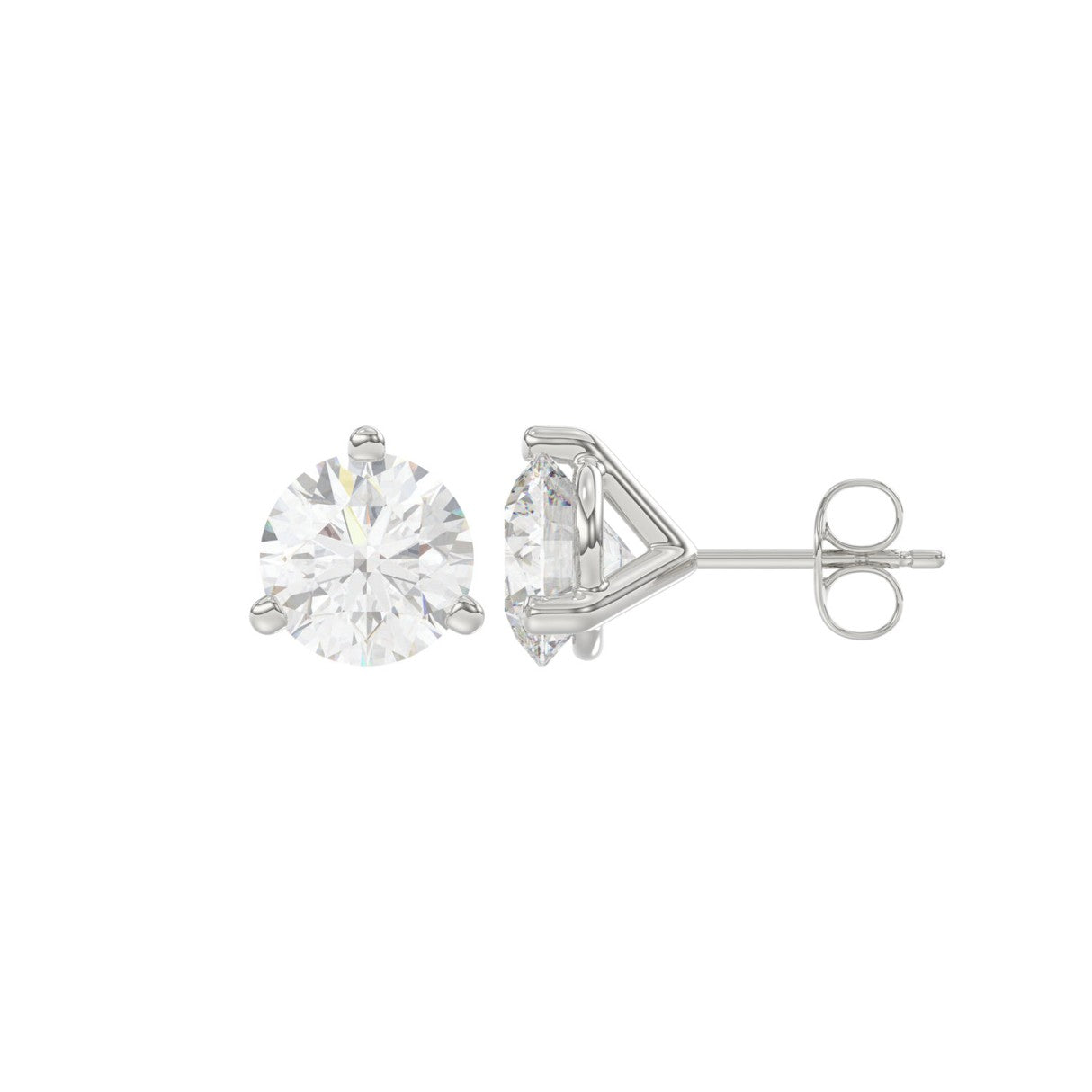 18K White Gold, flat view