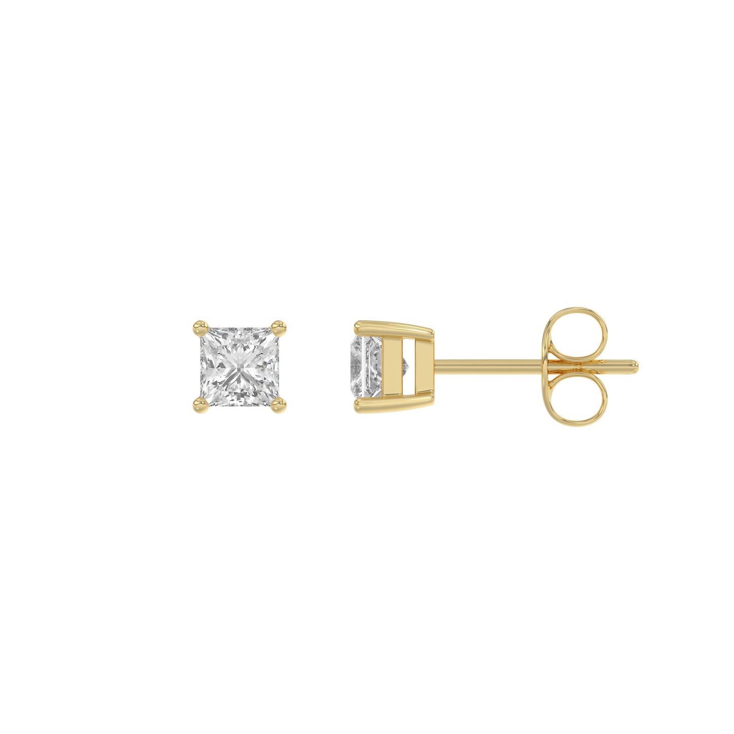 14K Yellow Gold, flat view