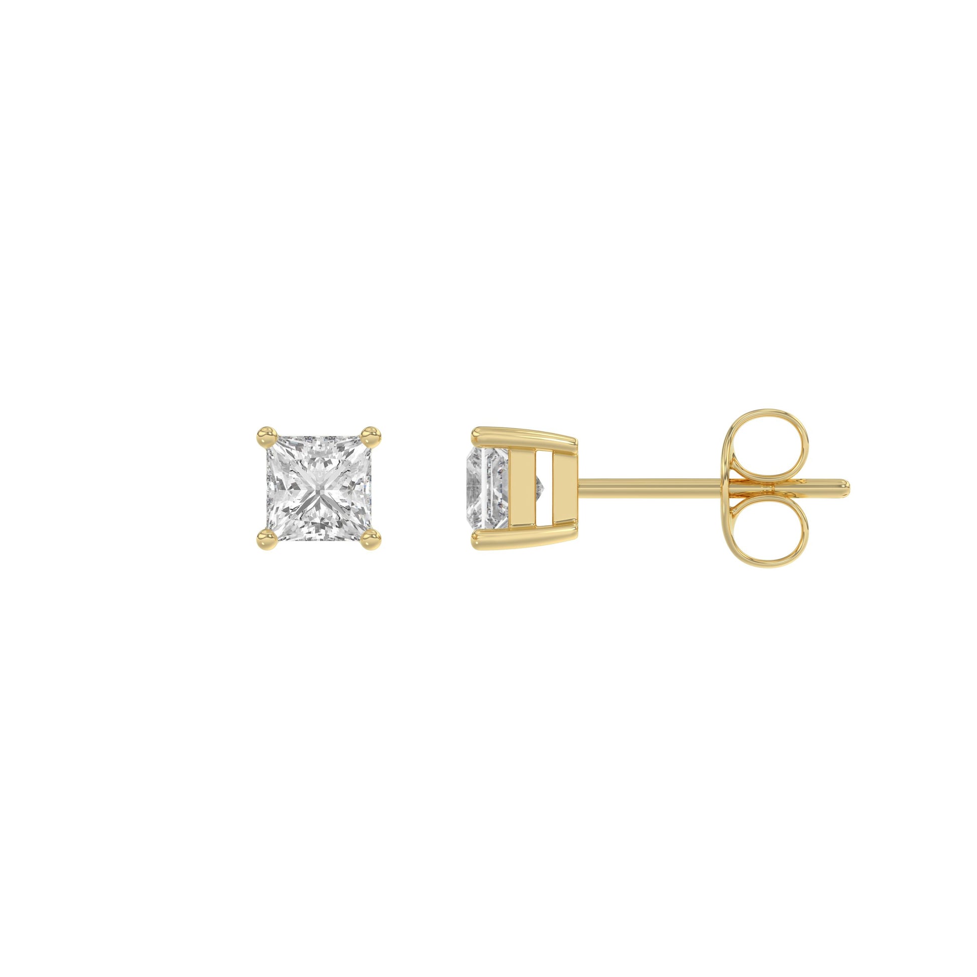 14K Yellow Gold, flat view