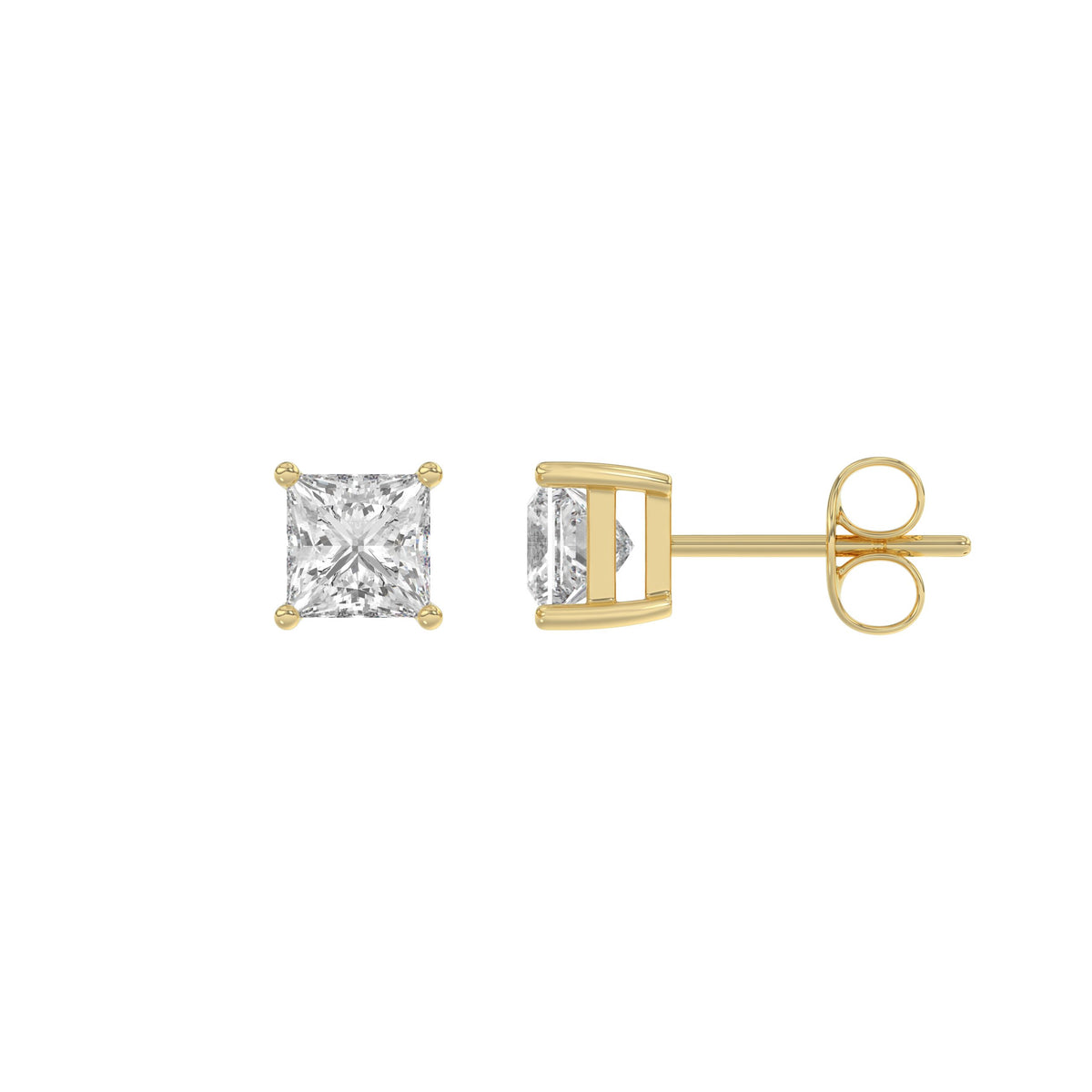 14K Yellow Gold, flat view