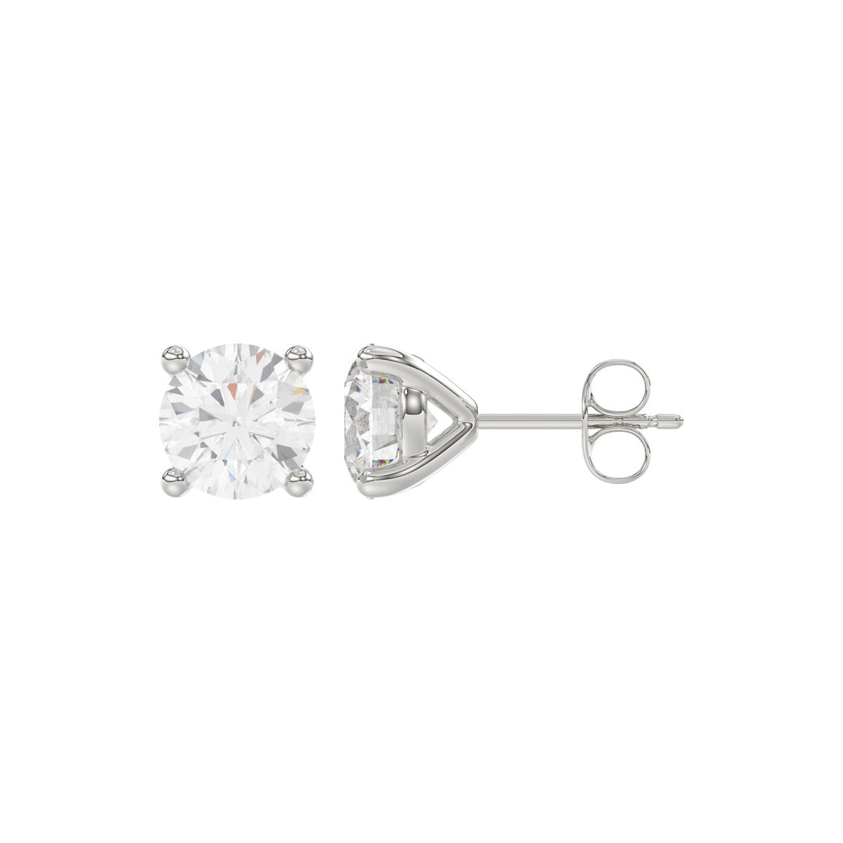 14K White Gold, flat view