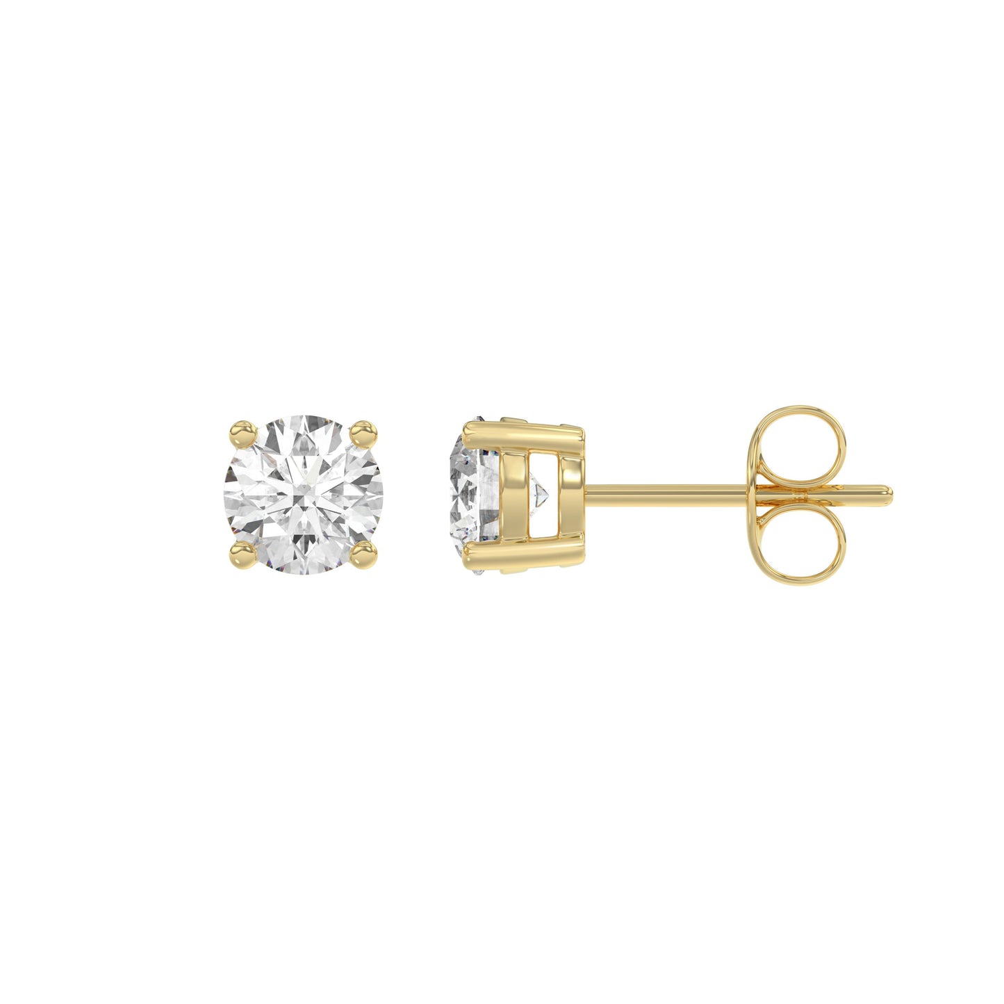 14K Yellow Gold, flat view