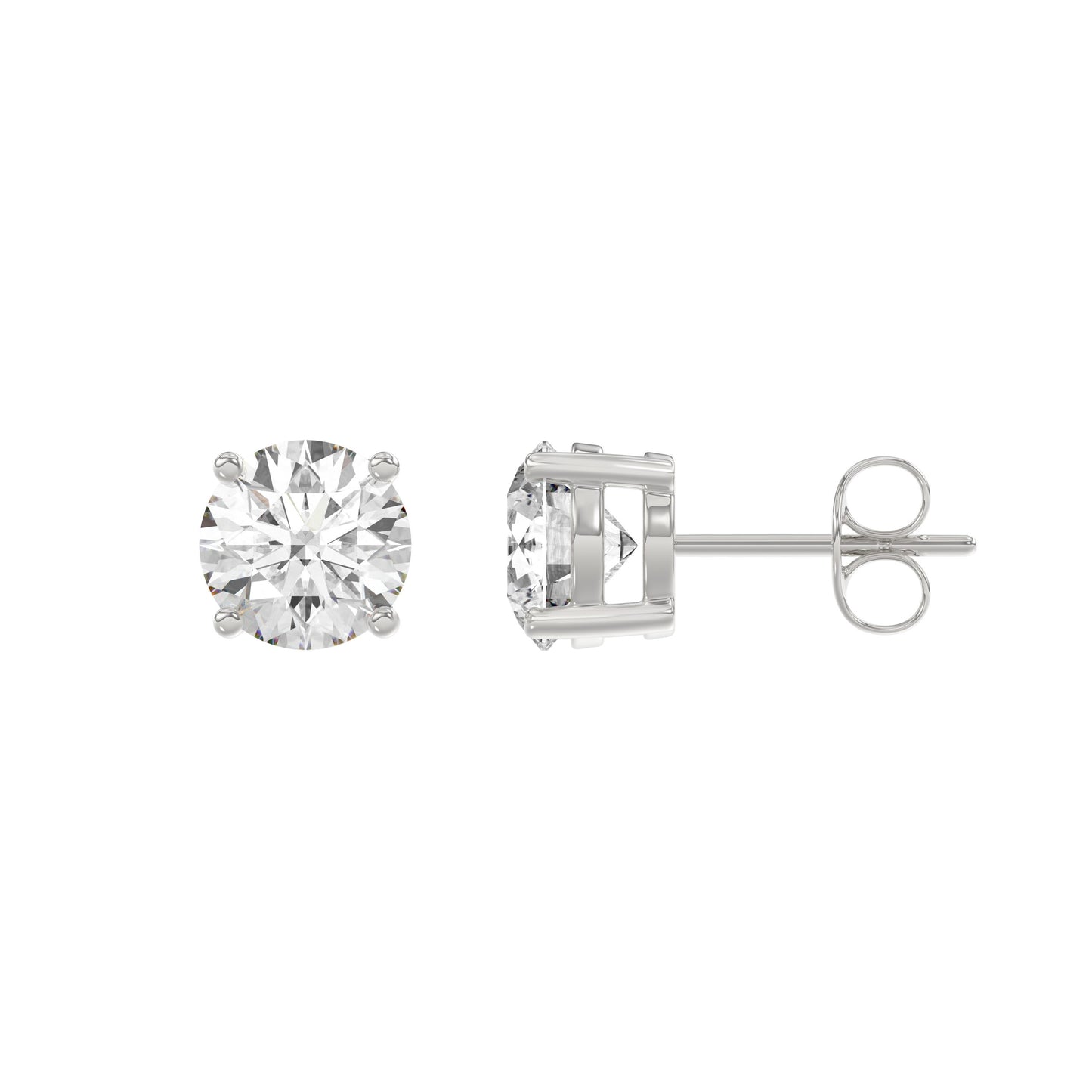 14K White Gold, flat view