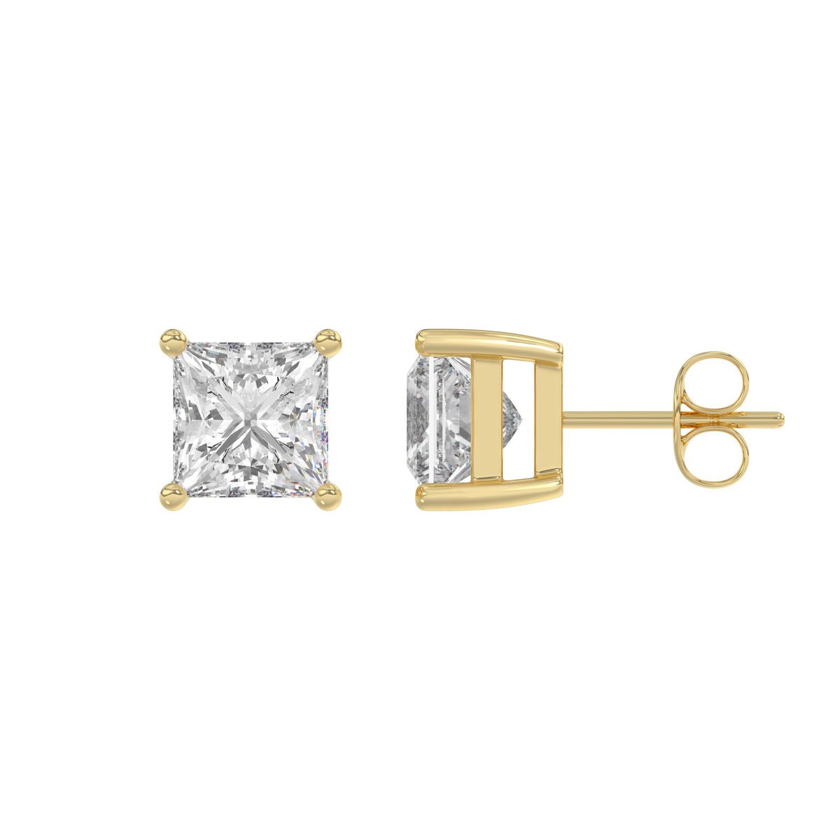 14K Yellow Gold, flat view