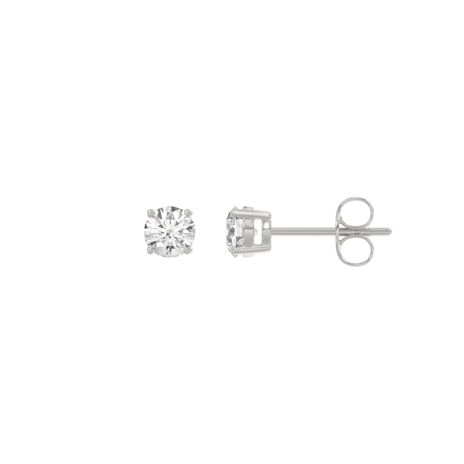 14K White Gold, flat view
